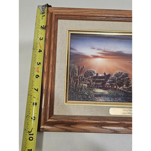 Terry Redlin "Lazy Afternoon" Personal Collage Series Linen Art Mini 12x8.5 - Picture 3 of 8